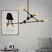 Circa Black Industrial Pendant Light With Brass Fitting.