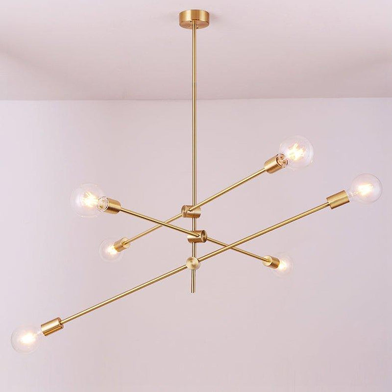 Circa Brass Line burst Mid Century Pendant Light-DWHOME