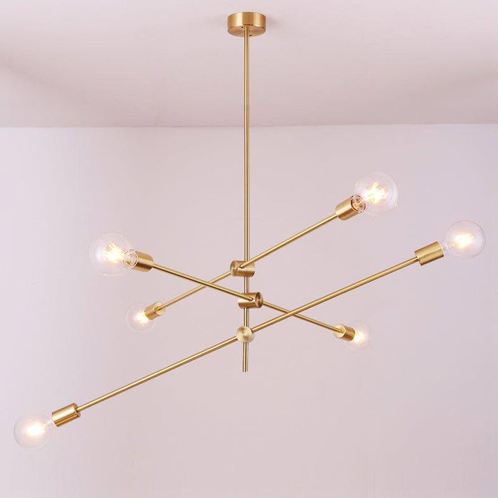 Circa Brass Line burst Mid Century Pendant Light.