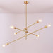 Circa Brass Line burst Mid Century Pendant Light.