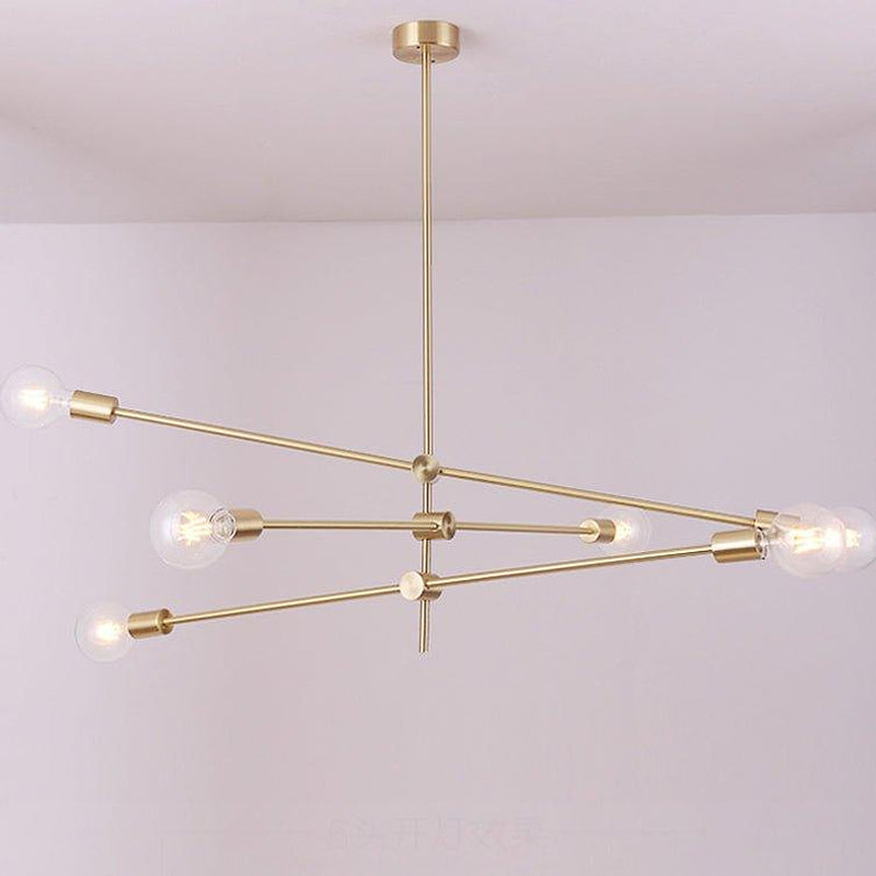 Circa Brass Line burst Mid Century Pendant Light-DWHOME