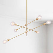 Circa Brass Line burst Mid Century Pendant Light-DWHOME