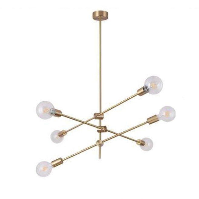 Circa Brass Line burst Mid Century Pendant Light-DWHOME