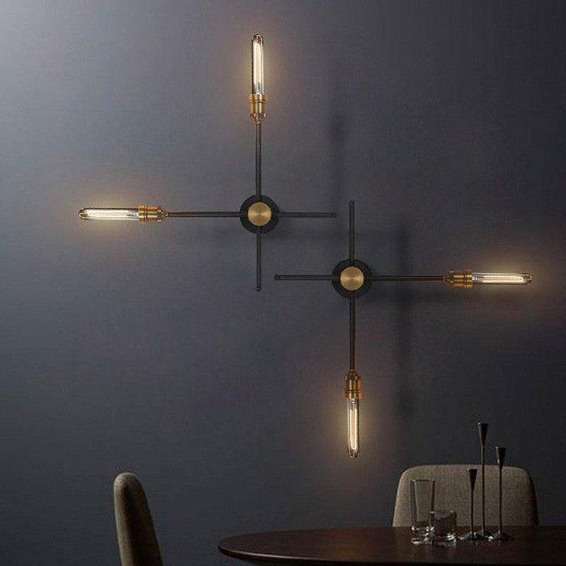 Circa Duo Industrial Wall Light With Brass Fitting - 2 heads-DWHOME