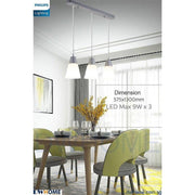 CL301 [SG Seller] Philips Dining Pendant Light Three Header Golden Ratio Body Deisgn Modern-DWHOME