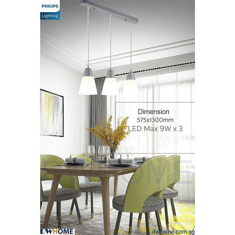 CL301 [SG Seller] Philips Dining Pendant Light Three Header Golden Ratio Body Deisgn Modern-DWHOME
