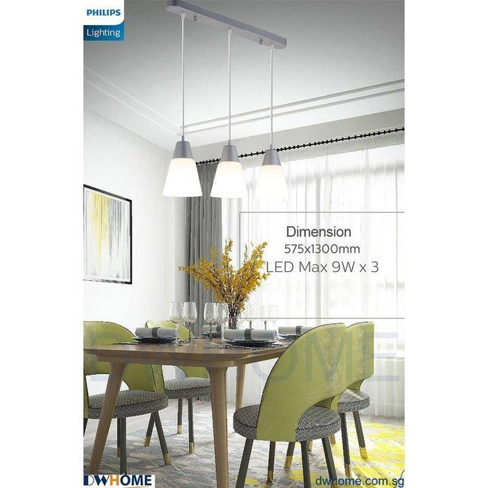 CL301 [SG Seller] Philips Dining Pendant Light Three Header Golden Ratio Body Deisgn Modern.