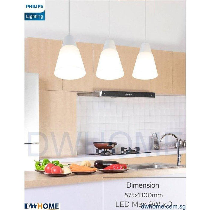 CL301 [SG Seller] Philips Dining Pendant Light Three Header Golden Ratio Body Deisgn Modern.