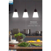 CL301 [SG Seller] Philips Dining Pendant Light Three Header Golden Ratio Body Deisgn Modern-DWHOME