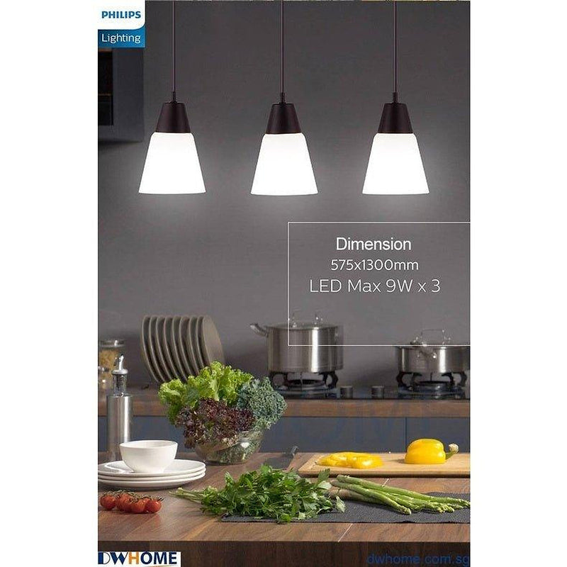 CL301 [SG Seller] Philips Dining Pendant Light Three Header Golden Ratio Body Deisgn Modern-DWHOME