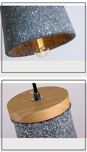 Coburg Wooden Top Concrete Shade Pendant Light-DWHOME