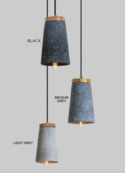 Coburg Wooden Top Concrete Shade Pendant Light-DWHOME