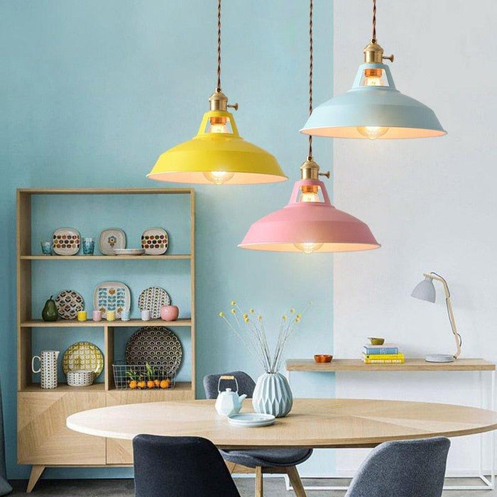 Colorful Lid Pendant Lights.