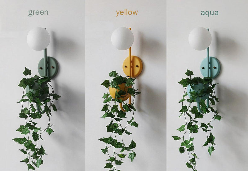 Ritz Single Head Pot Plant Wall Light-DWHOME