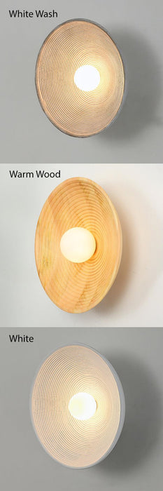 Longleaf Wooden Plate Simple and Elegant Wall Light.