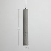 Long Concrete Pipe Minimalist Line Pendant Light-DWHOME