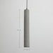 Long Concrete Pipe Minimalist Line Pendant Light.