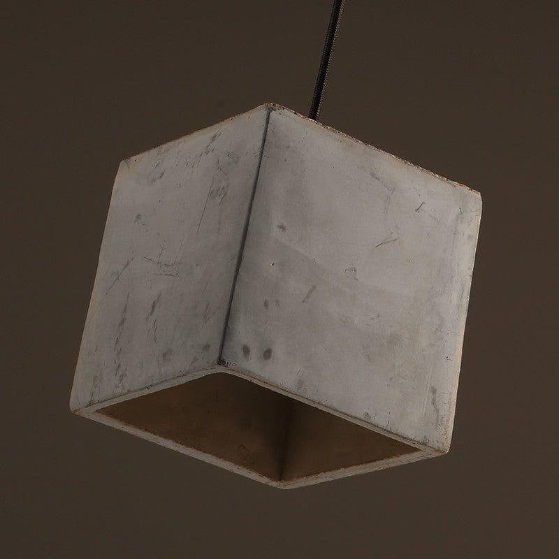 Concrete Odense Cube Pendant Light-DWHOME