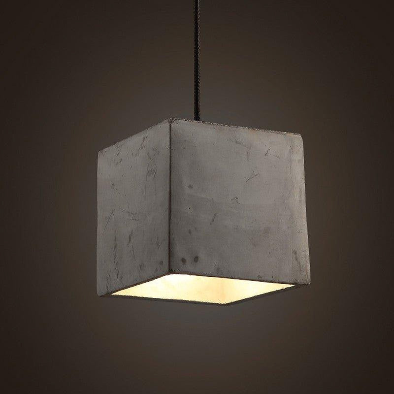 Concrete Odense Cube Pendant Light-DWHOME
