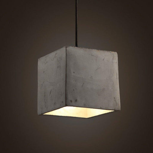 Concrete Odense Cube Pendant Light.