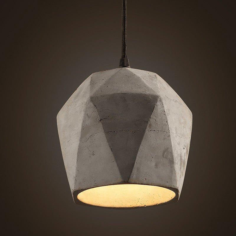 Concrete Odense Gem Pendant Light-DWHOME