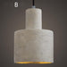 Concrete Oslo Minimalist Pendant Light.