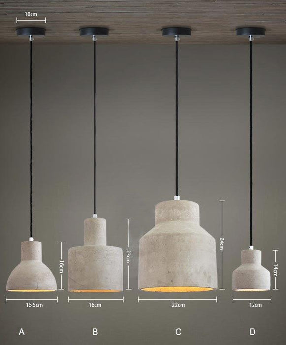 Concrete Oslo Minimalist Pendant Light.