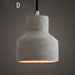 Concrete Oslo Minimalist Pendant Light.