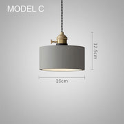 Concrete Vasa Minimalist Pendant Light-DWHOME