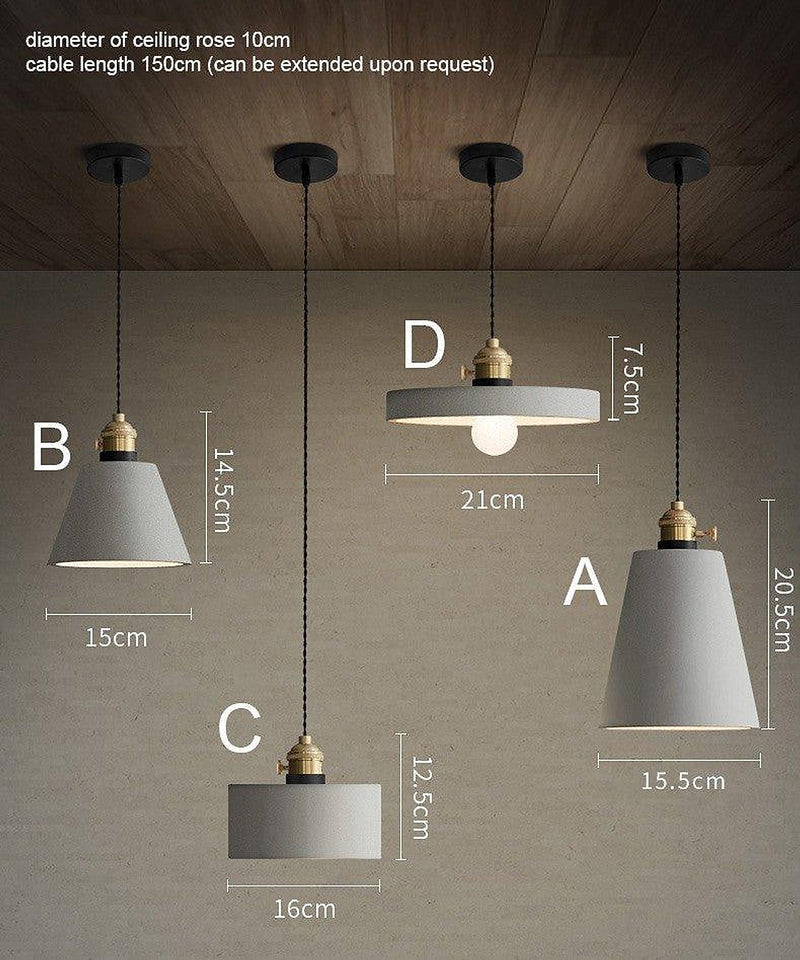 Concrete Vasa Minimalist Pendant Light-DWHOME