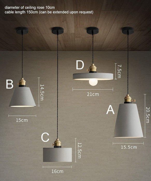 Concrete Vasa Minimalist Pendant Light - DWHOME