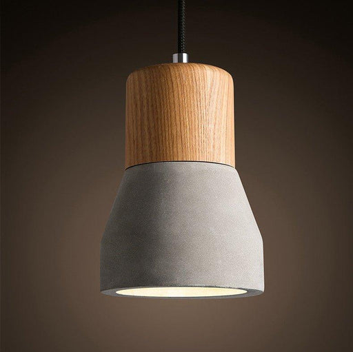 Concrete Wooden Stockholm Minimalist Pendant Light.