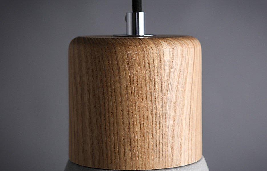 Concrete Wooden Stockholm Minimalist Pendant Light - DWHOME