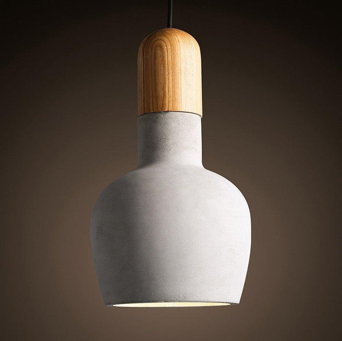 Concrete Wooden Stockholm Minimalist Pendant Light - DWHOME