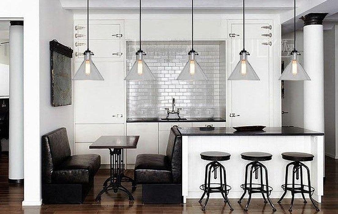 Abat-jour conique en verre pour suspension luminaire - DWHOME