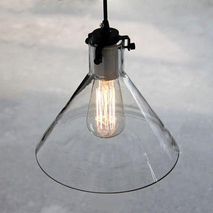 Abat-jour conique en verre pour suspension luminaire - DWHOME