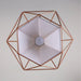 Copper Diamond Wire Cage Pendant Light.