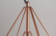 Copper Diamond Wire Cage Pendant Light.