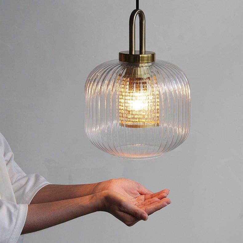 Covent Glass Shade With Brass Fitting Art Deco Pendant Light-DWHOME