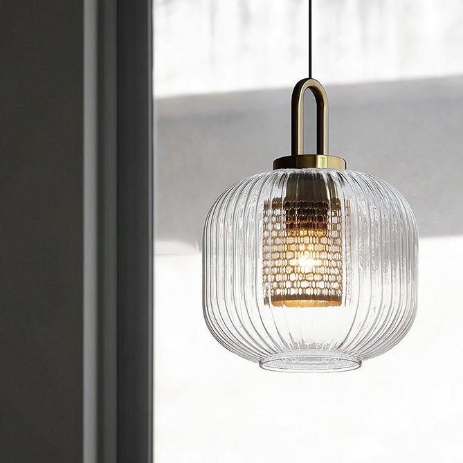 Covent Glass Shade With Brass Fitting Art Deco Pendant Light-DWHOME