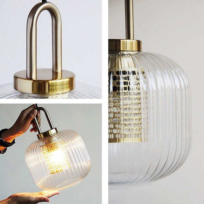 Covent Glass Shade With Brass Fitting Art Deco Pendant Light-DWHOME