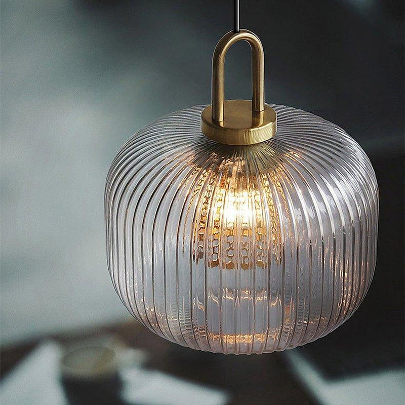 Covent Glass Shade With Brass Fitting Art Deco Pendant Light-DWHOME
