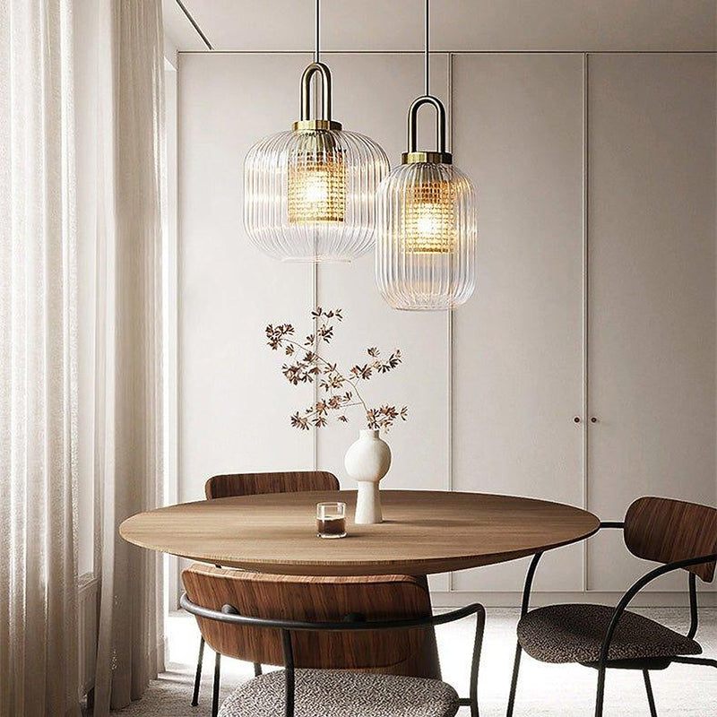 Covent Glass Shade With Brass Fitting Art Deco Pendant Light-DWHOME