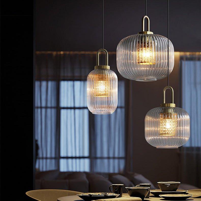 Covent Glass Shade With Brass Fitting Art Deco Pendant Light-DWHOME