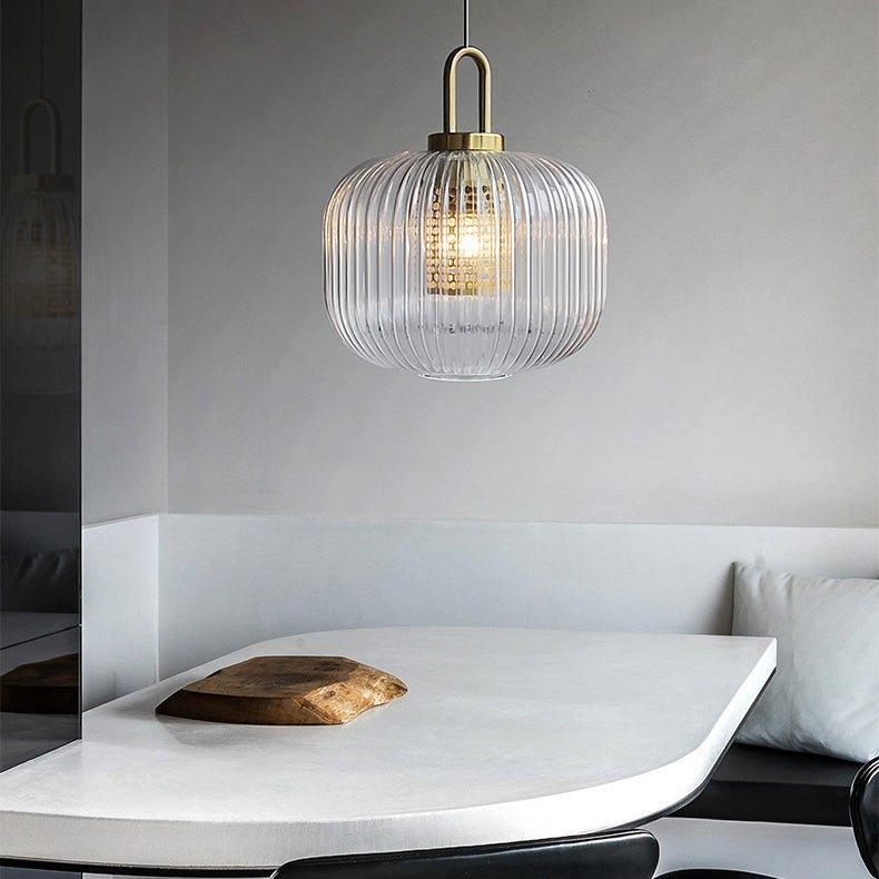 Covent Glass Shade With Brass Fitting Art Deco Pendant Light-DWHOME