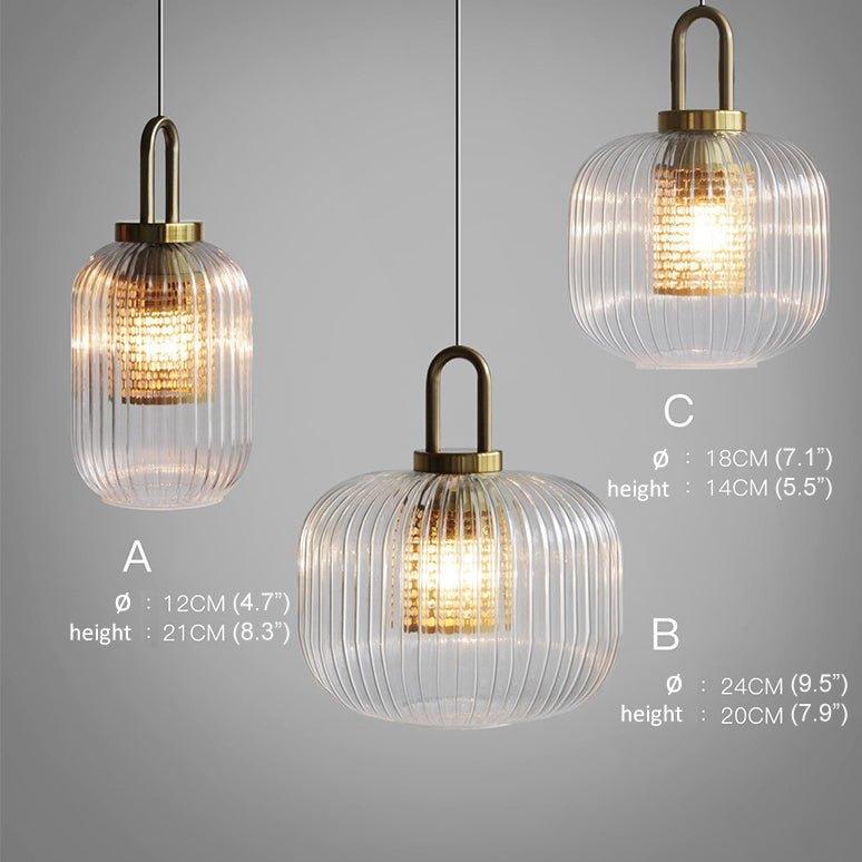 Covent Glass Shade With Brass Fitting Art Deco Pendant Light-DWHOME