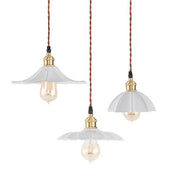 Odette Porcelain Shade Brass Fitting Pendant Light-DWHOME