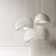 Stucco textured pebble stone plaster pendant light-DWHOME