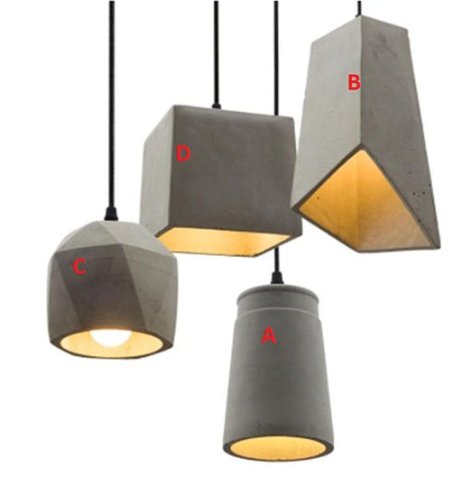 Creative Classic LED Cement Pendant for Restaurant Balcony.