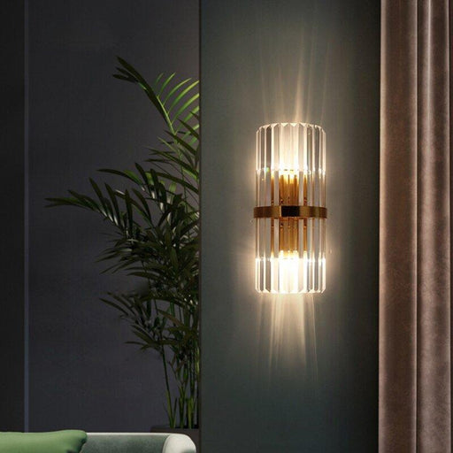 Crystal Cylinder Wall Lamp.